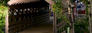 A small bridge walking path located near the Comfort Inn hotel in Avon, Colorado